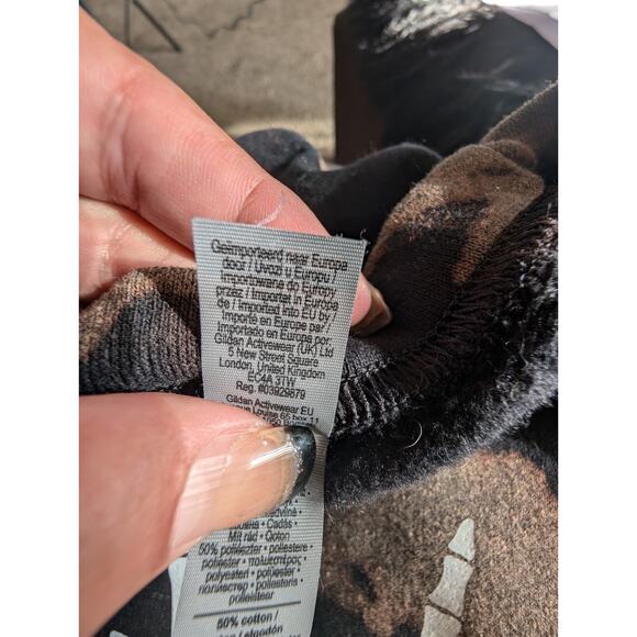 Acid Wash Tie Dye Skeleton"Rock N Roll" Hands Sweatshirt By Gildan Sz Small - Picture 8 of 9